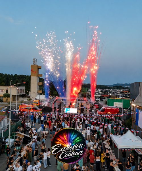 feu artifice colorée